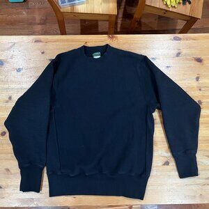 Camber 234 Cross-Knit Heavyweight Crew Neck Sweatshirt Size M Black Made in USA
